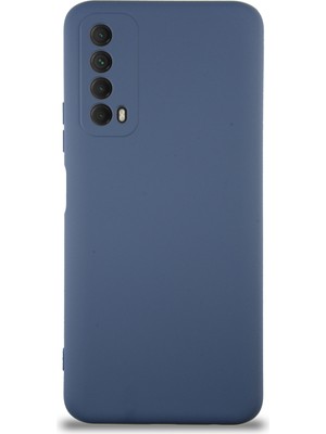 Caseart Huawei P Smart 2021 Kapak Içi Kadife Kamera Korumalı Lansman Silikon Kılıf - Petrol Mavisi