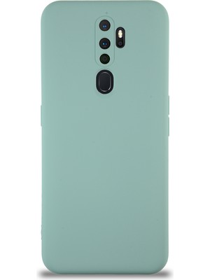 Caseart Oppo A9 2020 Kapak Içi Kadife Kamera Korumalı Lansman Silikon Kılıf - Turkuaz