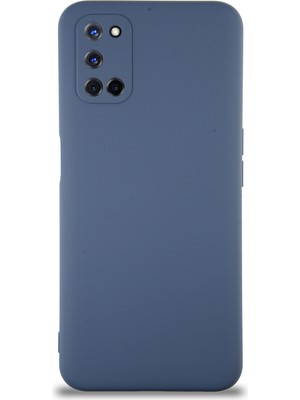 Caseart Oppo A52 Kapak Içi Kadife Kamera Korumalı Lansman Silikon Kılıf - Petrol Mavisi