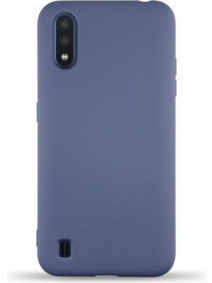 Caseart Samsung Galaxy A01 Kapak Içi Kadife Lansman Silikon Kılıf - Petrol Mavisi