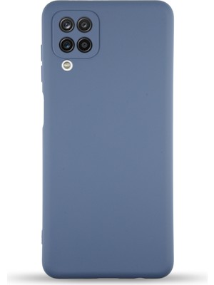 Caseart Samsung Galaxy A12 Kapak Içi Kadife Kamera Korumalı Lansman Silikon Kılıf - Petrol Mavisi