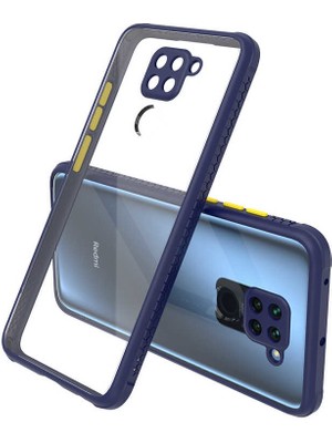 noktaks - Xiaomi Redmi Note 9 - Kılıf ​​Arkası Şeffaf Sert Kaff Kapak - Lacivert - T17841