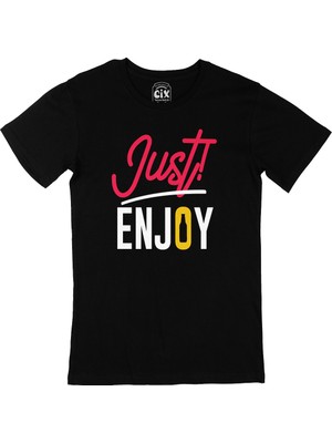 Cix Just Enjoy Siyah T-Shirt