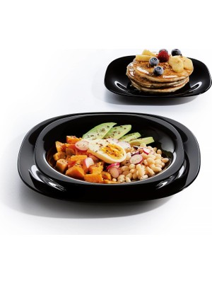 Luminarc Carine Noir 18 Parça Yemek Takımı - Siyah