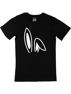 Cix Tavşan Kulaklı Siyah T-Shirt