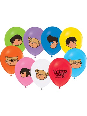 Hknys Rafadan Tayfa Baskılı Balon 10 Adet Rafadan Tayfa Balon-Rafadan Balon Tayfa Balon