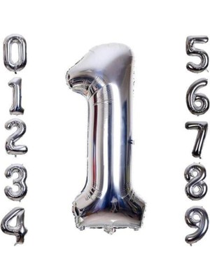 Hknys 23 Yaş -Sayı-Rakam Folyo Balon Gümüş Renk 40 cm -Dogum Günü -Parti-Kutlama