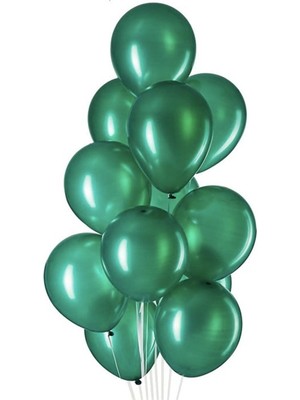 Hknys Metalik Balon Yeşil (20 Adet)-Parti-Dogum Günü Balonu