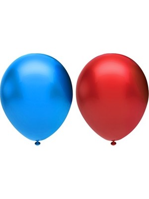 Hknys 20 Adet Mavi ,kırmızı Balon-Nişan-Parti-Düğün Balonu