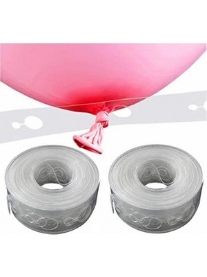 Hknys 100ADET Metalik Pempe, Beyaz Balon + 5 Metre Balon Zinciri