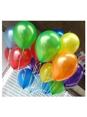 Hknys Parti Dolabı 50 Adet Metalik Parlak Karışık Balon Sedefli Sürpriz
