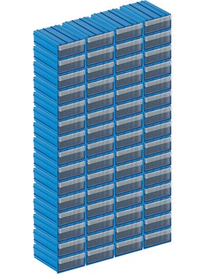 Sembol Plastik Çekmeceli Kutu  77X117X36 mm (60 Çekmeceli)