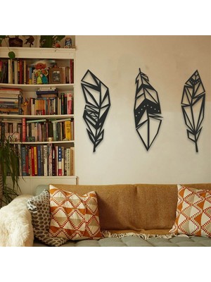 Baupor Geometrik Yapraklar  Metal Duvar Dekoru