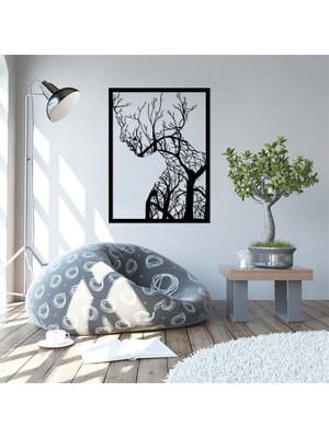 Baupor Woman Face Metal Duvar Dekoru