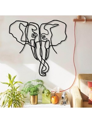 Baupor Elephant Metal Duvar Dekoru