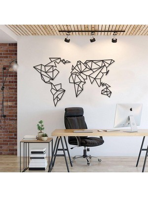 Baupor Kübik Dünya Metal Duvar Dekoru