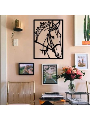 Baupor Horse Maxpamser Metal Duvar Dekoru