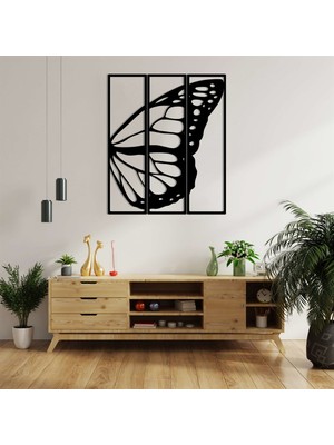 Baupor Kelebek Çiçek Metal Duvar Dekoru