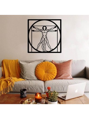 Baupor Man Da Vinci Metal Duvar Dekoru