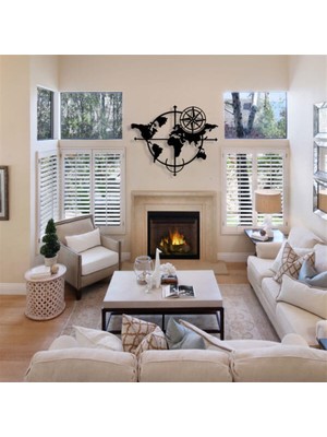 Baupor Pusulalı Dünya Haritası