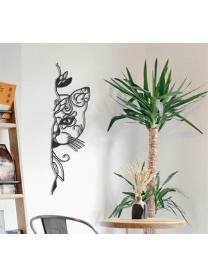 Baupor Kedi Metal Duvar Dekoru