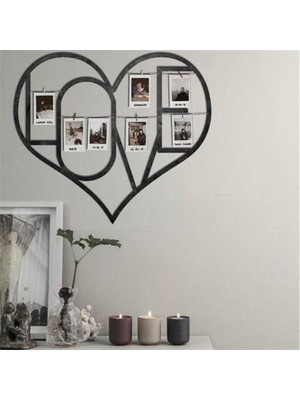 Baupor Aşk Çerçevesi Metal Duvar Dekoru