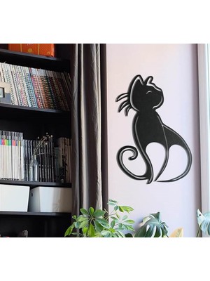 Baupor Kedi Metal Duvar Dekoru