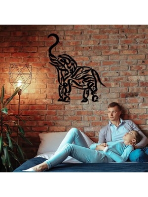 Baupor Exotic Elephant Metal Duvar Dekoru