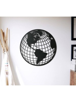 Baupor Dünya Haritası Metal Duvar Dekoru