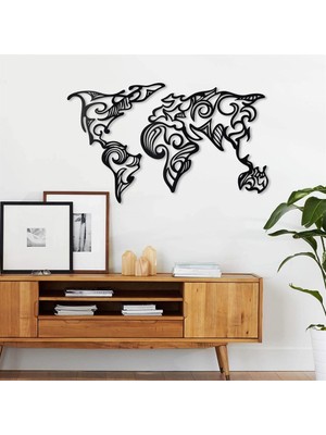 Baupor Minimalist Dünya Metal Duvar Dekoru