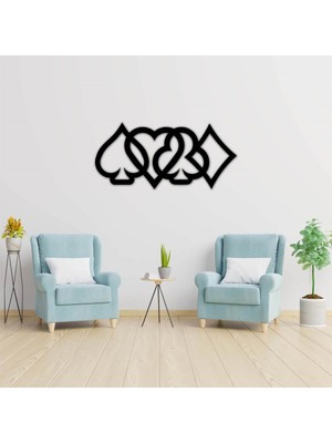 Baupor Şans Kartları Metal Duvar Dekoru