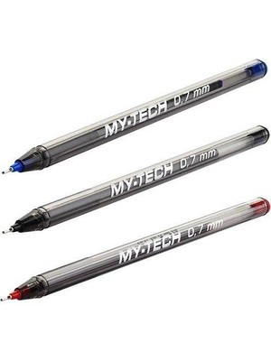 Tükenmez Kalem Mavi Siyah 3 Renkli Paket Kırmızı 0.7mm Pensan My-Tech Tükenmez Kalem 0.7mm Pensan 2240