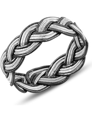 Gümüş Takı Dünyası Kazaziye El Örmesi Gümüş Kadın Yüzük