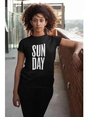 Grif Sunday Baskılı Kadın T-Shirt