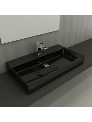 Bocchı Milano Lavabo 80 cm - Parlak Siyah