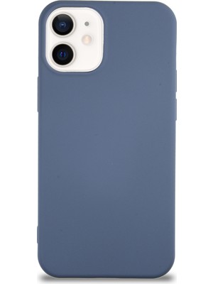 Case World Caseworld Apple iPhone 12 Mini Kapak Içi Kadife Lansman Silikon Kılıf - Petrol Mavisi