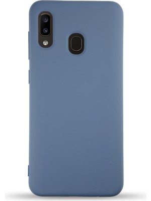 Case World Caseworld Samsung Galaxy A20E Kapak Içi Kadife Lansman Silikon Kılıf - Petrol Mavisi