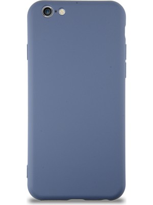 Case World Caseworld Apple iPhone 6s Kapak Içi Kadife Kamera Korumalı Lansman Silikon Kılıf - Petrol Mavisi