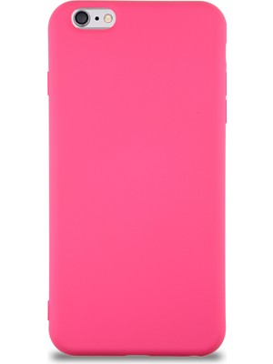Case World Caseworld Apple iPhone 6s Plus Kapak Içi Kadife Lansman Silikon Kılıf - Neon Pembe