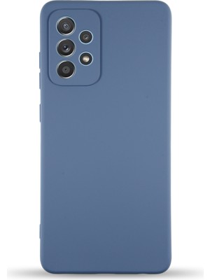 CaseWorld Samsung Galaxy A72 Kapak Içi Kadife Kamera Korumalı Lansman Silikon Kılıf - Petrol Mavisi
