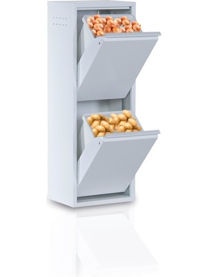 Ata Group 2'li Beyaz Metal Çok Amaçlı Dolap