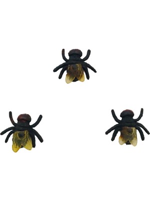 Event Party Store Cadılar Bayramı Halloween Şaka Sinek Set 3'lü Siyah Renk