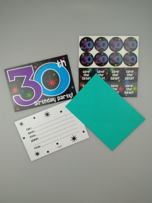 Event Party Store 30 Yaş Davetiye 8'li