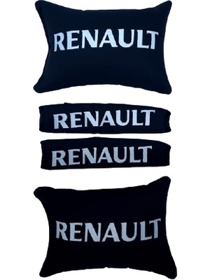 Otomind Renault Nakışlı Boyun Yastığı Konfor Seti