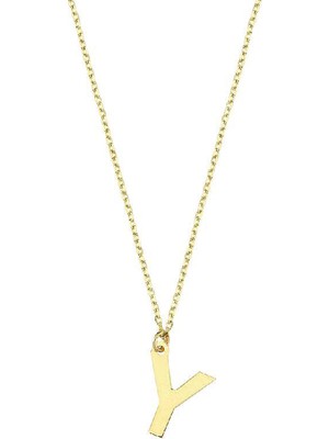 Engingold 14 Ayar Altın Y Harfli Kolye