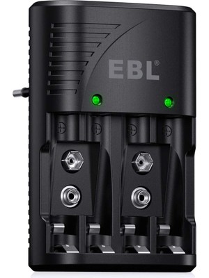 EBL Akıllı Şarj Cihazı Ni-MH AA AAA ve 9V (1.2V Şarjlı Piller İçindir)