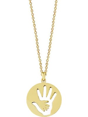 Engingold 14 Ayar Altın Anne Çocuk Elizi Kolye