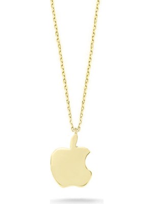 Engingold 14K Sade Altın Apple Kolye