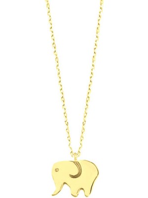 Engingold 14K Altın Fil Figürlü Kolye