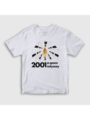 Presmono Unisex Çocuk Beyaz Astronot V2 Film 2001 A Space Odyssey T-Shirt
